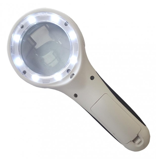 Lupa cristal - 9 leds (Pequena) 