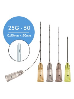 Microcânula Slim Fabinject 25G-50 (0,50mm x 50mm) - Caixa com 10 unidades imagem
